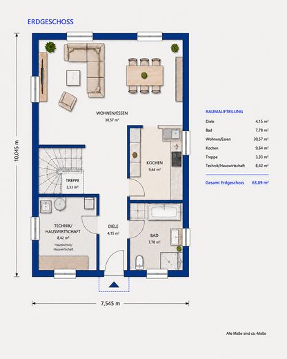 Advance announcement: turnkey single-family house near the lake – Erdgeschoss