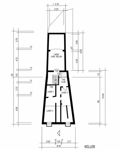 TEASER // Top Gewerbefläche in 1A Lage // Lange Straße // Markt // City // Oldenburg – Eden-Ehbrecht-Immobilien_Gewerbemakler_Gewerbefläche_Grundriss-KG