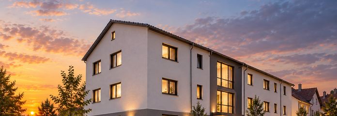 Neubau als Erstbezug in Wangen: Barrierefrei, Erdwärme-Kühlung, Balkon & Tiefgarage – Außenansicht