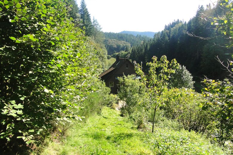 Weg zu den Hütten