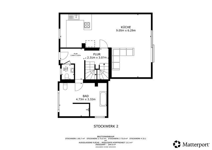 Casa a schiera terminale di lusso | 225 m² | Ristrutturata a nuovo nel 2025 | Classe A+ | FV + Swim Spa – Erdgeschoss