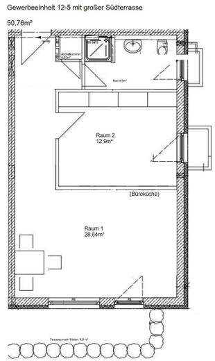 Grundriss 2-Zi.-Einheit