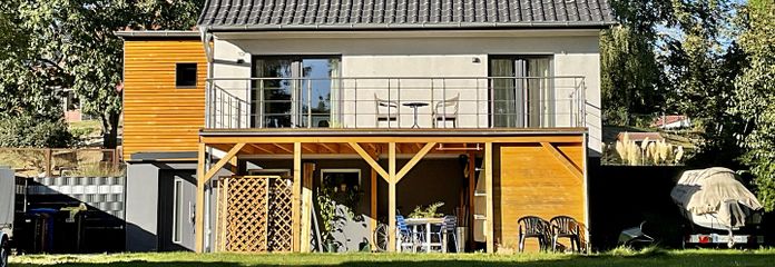 Haus von Garten aus
