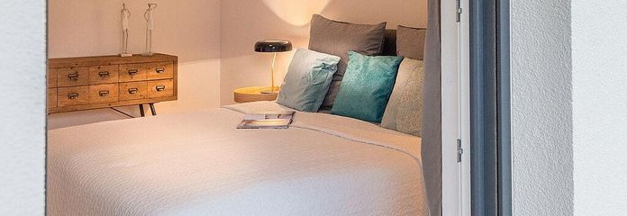 Blick ins Schlafzimmer