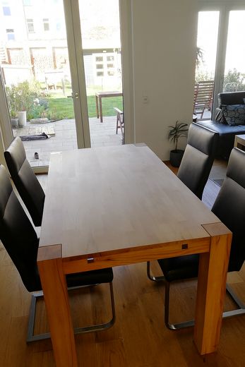 Modernes, familienfreundliches Stadthaus in Altlindenau inkl. Tiefgarage - von privat – Essbereich Wohnzimmer