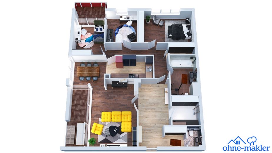Lichtdurchflutete 4-Zimmer-Wohnung mit 138 m², inkl. Tiefgarage und Balkon in Hamburg-Bergedorf – Photo 20