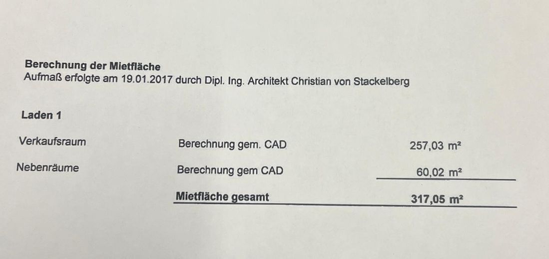 Flächenberechnung