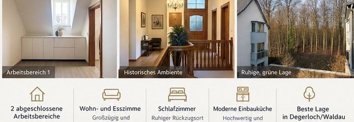 Ideal für Paare & Homeoffice: Wohnung in einer Vila in Toplage mit 2 separaten Arbeitsbereichen