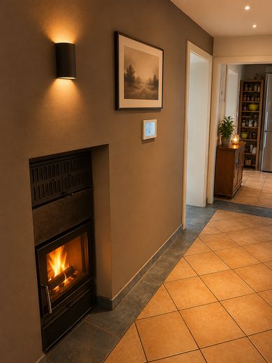 Holzvergasereinsatz u. Display