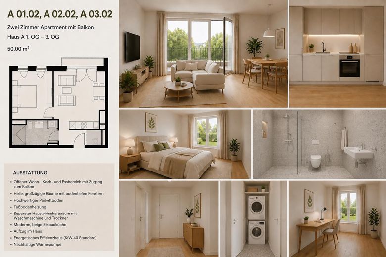 Zwei-Zimmer-Neubauwohnung mit Balkon – Erstbezug in Berlin-Pankow – Foto 1