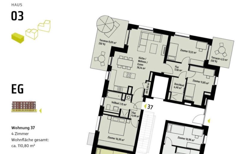 Einzigartige Wasserlage in der Wasserstadt Limmer – 4 Zimmer, 2 Terrassen & unverbaubarer Blick – Fotoğraf 16