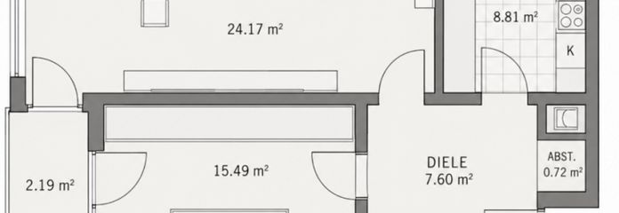 Appartamento al piano terra di 3 locali con balcone, immediatamente abitabile