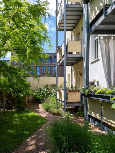 Mi hogar: Erfurt Mitte (¡p. ej., por 1.061 € al mes)! – Gartenseite Balkon