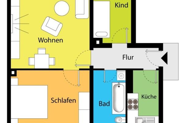 Appartement ensoleillé avec grand balcon dans un cadre rural ! Rénové avec modernité !