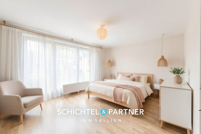 Hulsberg | Vermietetes Reihenhaus mit fünf Etagen, Garten und Garage – S&amp;P | Schlafzimmer (digitales Staging)