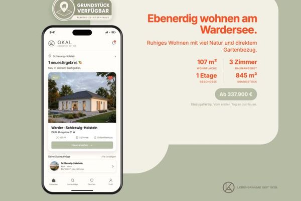 Ebenerdig wohnen am Wardersee.
