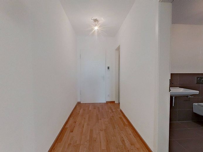 Confort residencial de categoría en una ubicación tranquila: Amplio piso nuevo de 3 habitaciones con terraza soleada y cocina equipada – Eingangsbereich