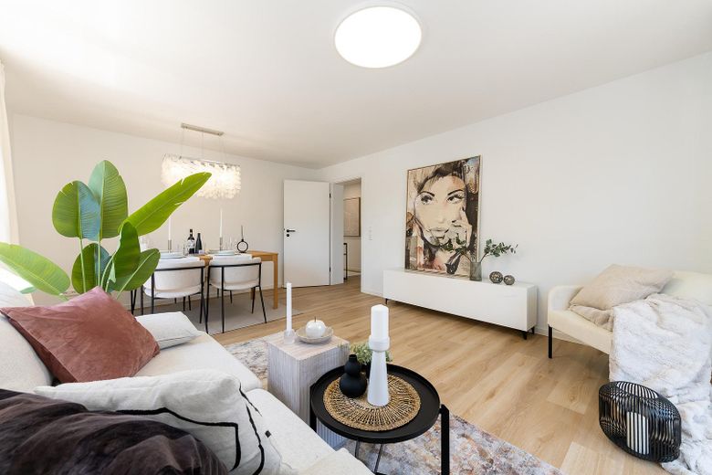 Provisionsfrei! Helle 3-Zimmer Wohnung im Herzen Heilbronns - Neue EBK - Erstbezug – Wohn-/Essbereich