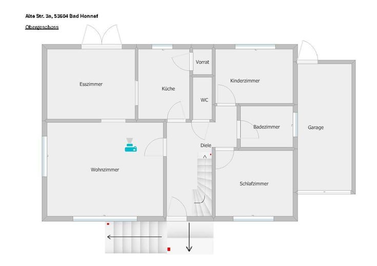 Freistehendes Einfamilienhaus mit Einliegerwohnung und großen Garten mit altem Baumbestand – Foto 3