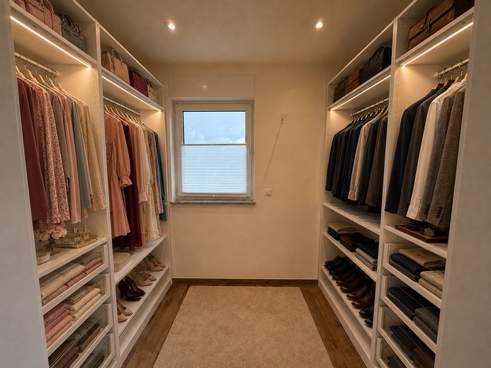 Provisionsfreies Traumhaftes Penthouse mit privater Dachterrasse und Fahrstuhl direkt in die Wohnung – Kleiderschrank Mock-up