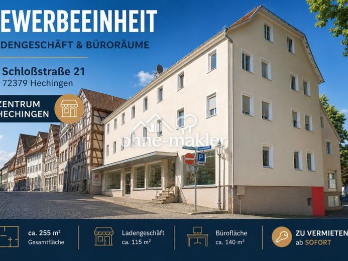 Powierzchnie komercyjne w centralnej lokalizacji Hechingen – możliwość elastycznego wynajmu pojedynczo lub łącznie – Zdjęcie 1