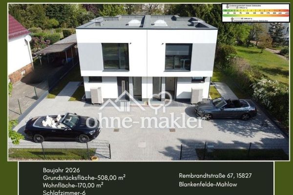 Енергоефективність A+: напівокремий будинок 170 м², 7,5 кімнати, 3 ванні кімнати, без маклера