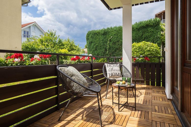 Balkon mit Blick ins Grüne