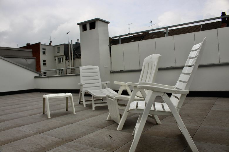 Dachterrasse (im April...)