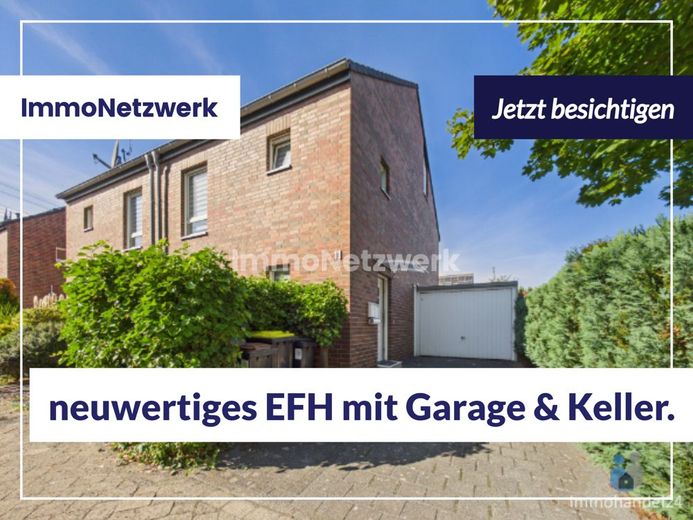 TOPLAGE***vollunterkellerte DHH mit Garage &amp; toller Wohnlage***NEU – Hausfront