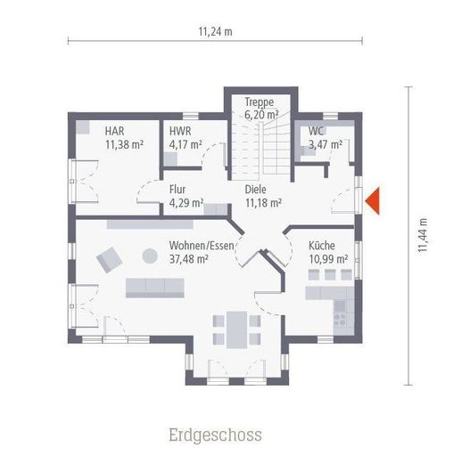 Einfamilien Haus in Balingen – MH Simmern EG Grundriss