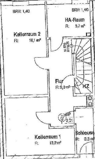 Stadthaus / Townhouse in Hamburg - Eimsbüttel mit unverbaubaren Blick in den Stadtpark Eimsbüttel – Grundriss Keller