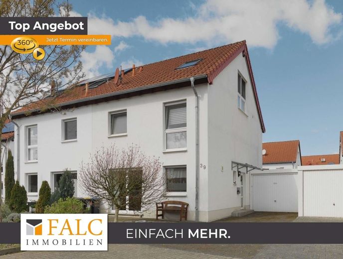 Moderne Doppelhaushälfte auf Erbbaugrundstück - familienfreundlich und ruhig – Außenansicht
