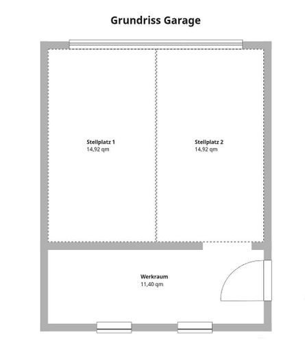 Geräumiger Bungalow mit ca. 194m² Gesamtfläche, Vollkeller und Garage – provisionsfrei – Grundriss Garage