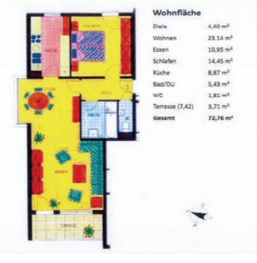 Pforzheim 2,5‑Zimmer Terrassenwohnung, TG‑Stellplatz, ruhige Lage Rodgebiet, sofort verfügbar – Foto 5