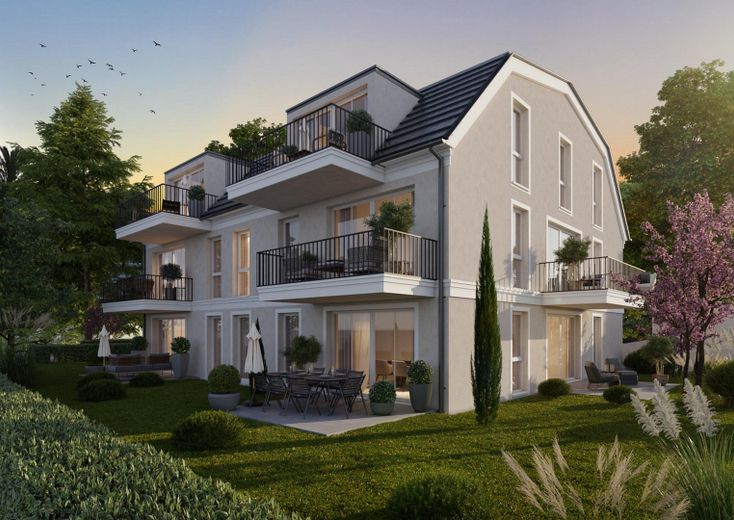Elegant und modern, ihr Wohnglück mit eigenem Garten – Außenansicht
