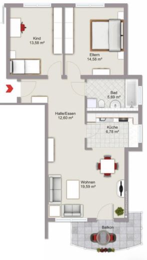 Appartement de 3 pièces - 76m2 - à partir du 01.12.26 - sans commission – Photo 12