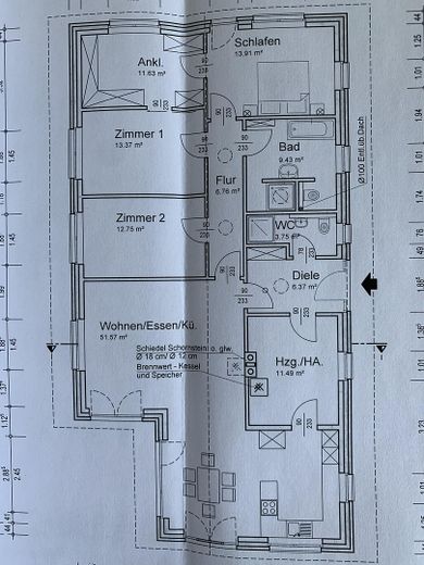 Grundriss: Großzügig gestaltet