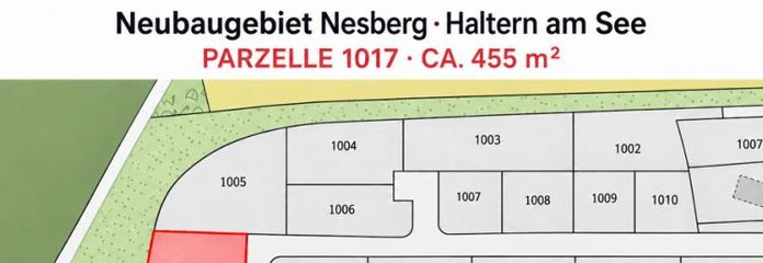 Baugrundstück im Neubaugebiet Nesberg – 455 m² für Ihr neues Zuhause in Haltern am See! – Traumlage!