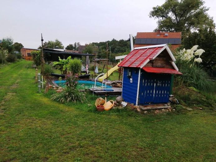 Blick auf Zufahrt Grundstück 