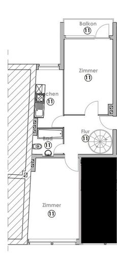 Grundriss untere Etage 