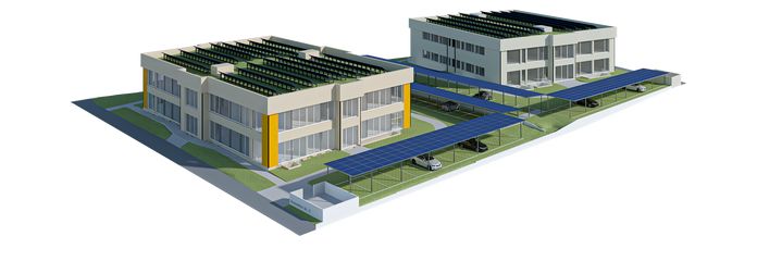 Bedrijfsterreinen in Cottbus – BEPLANTES Gewerbegrundstück   