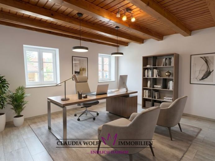 *** LIVING AND WORKING UNDER ONE ROOF – Half-timbered house with potential for a practice or office in Larrieden *** – Photo 1