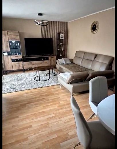 Wohnzimmer mit Fußbodenheizung