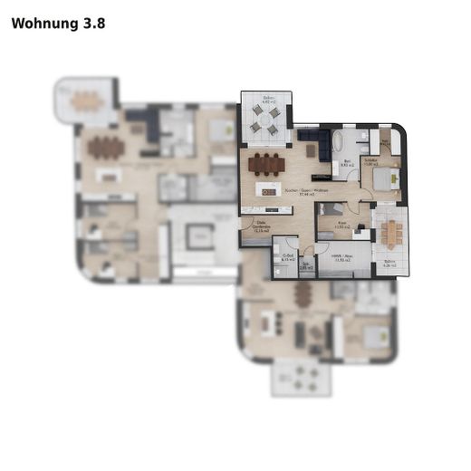 Grundriss Whg. 3.8
