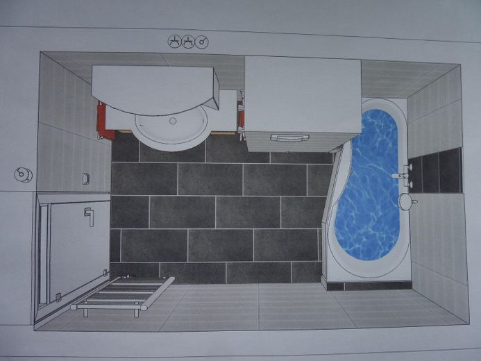 Großzügige 3-Zimmerwohnung, 96 m², in bester Lage Würzburg-Frauenland – Bad 1
