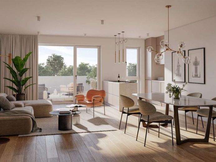 NEUBAUPROJEKT LANGE 30 – Stilvolle 3-Raum-Wohnung mit Balkon und hochwertigem Parkettboden – Foto 1