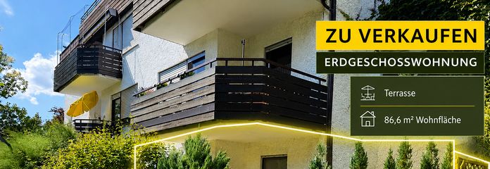 Ruhige Erdgeschosswohnung mit Terrasse & Garage - zentrumsnah – Wohnung mit Südterrasse
