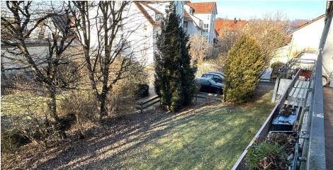 Tu cherches encore ? Nous avons ce qu’il te faut ! Colocation de 4 pièces avec balcon à Tübingen-Derendingen – Blick vom Balkon