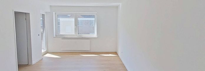 Renovated 1-Room Apartment with Balcony, Fitted Kitchen and Modern Shower Bathroom