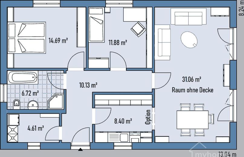 Ihr neues Traumhaus EH 40 an eienem privilegierten Ort in Röttenbach alles Inklusive – B82-130_GRUNDRISS